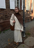 zweiteiler aus acryl mit maxirock 110 cm und oberteil 80 cm, einheitsgröße 34–44