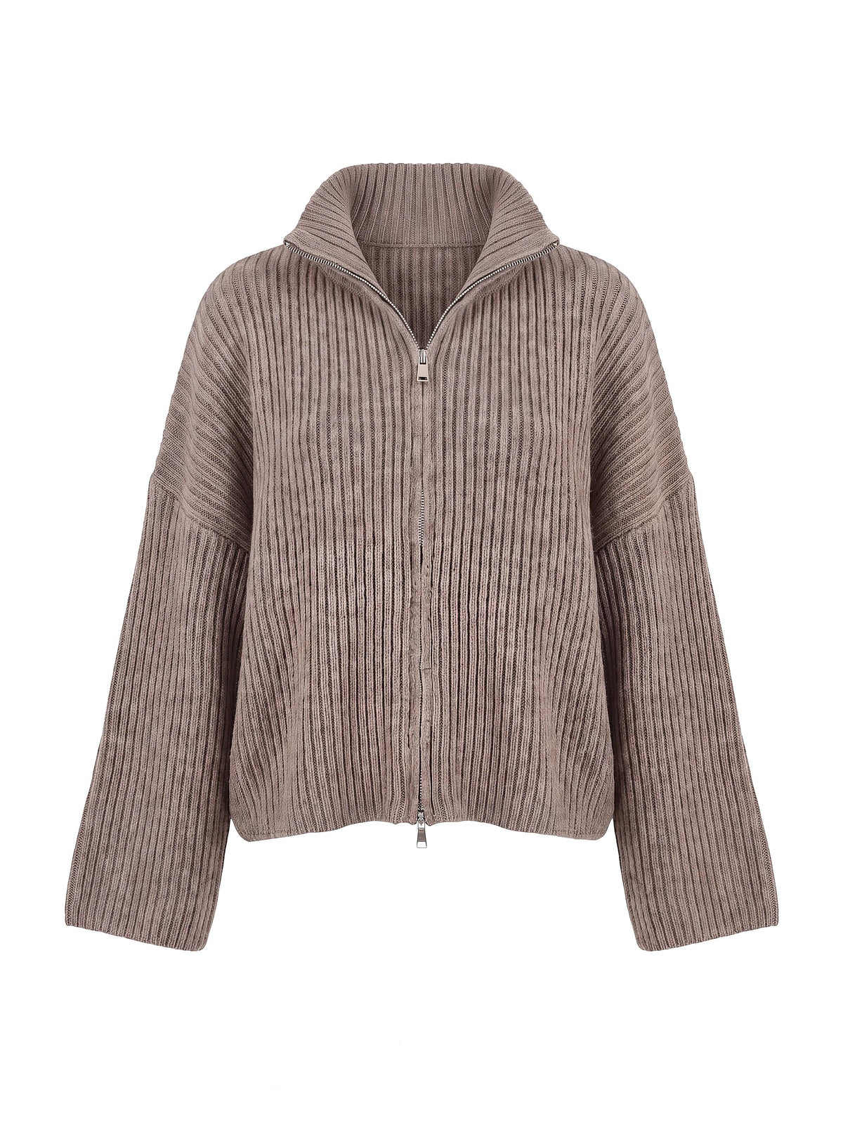 Zipper Pulli mit Kragen