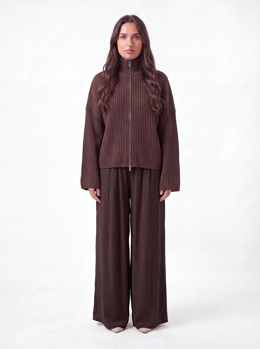 Zipper Pulli mit Kragen