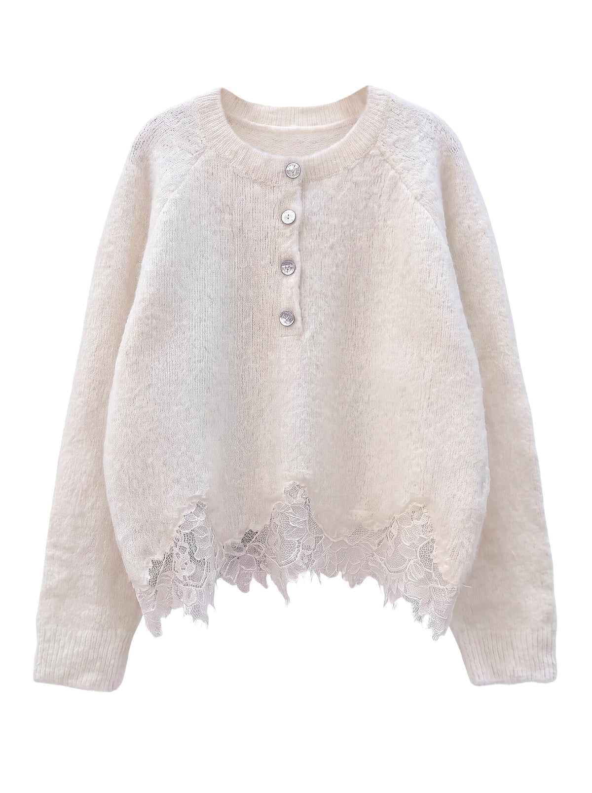 Pulli mit Spitzendetails