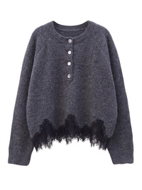 Pulli mit Spitzendetails