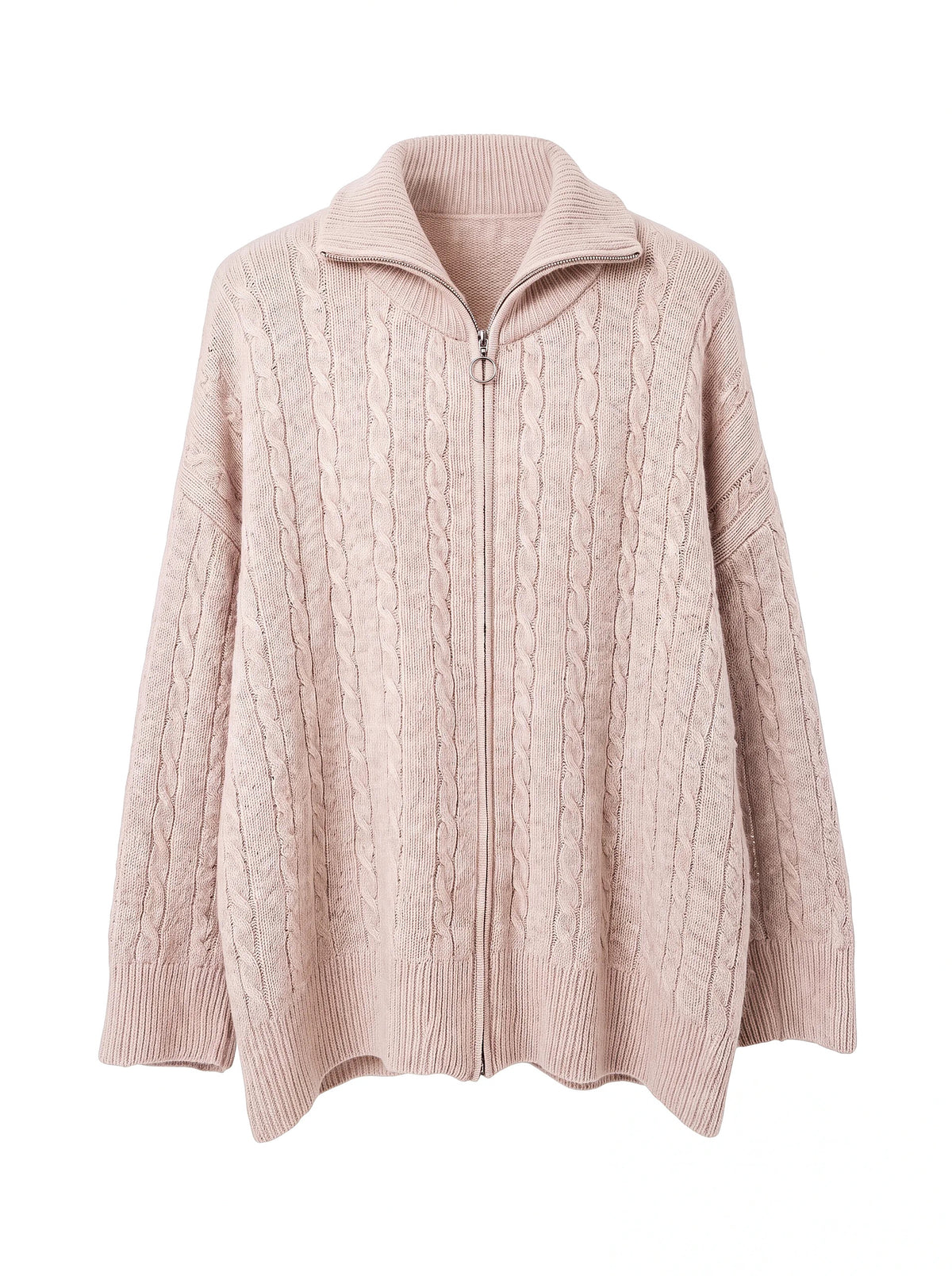 Cardigan mit Zopfmuster