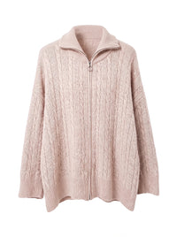 Cardigan mit Zopfmuster