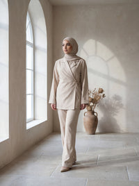 zweiteiler blazer und hose polyester-viskose einheitsgröße 32-42 frontansicht