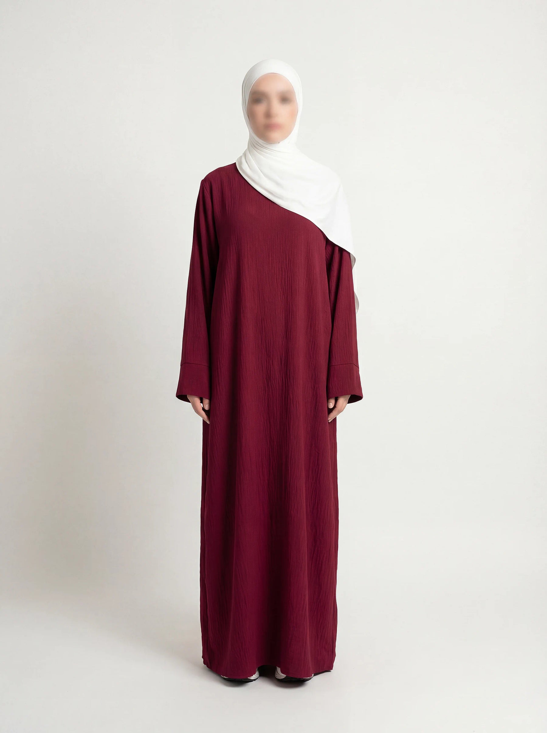 abaya aus leichtem jazz-stoff, maxilänge 148 cm, locker fallend, schlichtes design