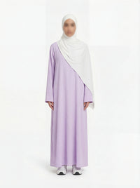 bodenlange abaya aus jazzstoff, luftig mit fließendem fall, schlichtes design