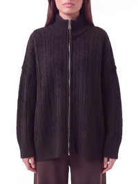 Cardigan mit Zopfmuster