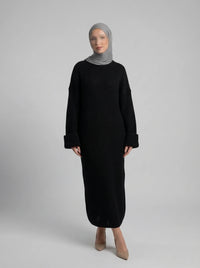 strickkleid aus polyester, 1,35 m lang, für herbst und winter