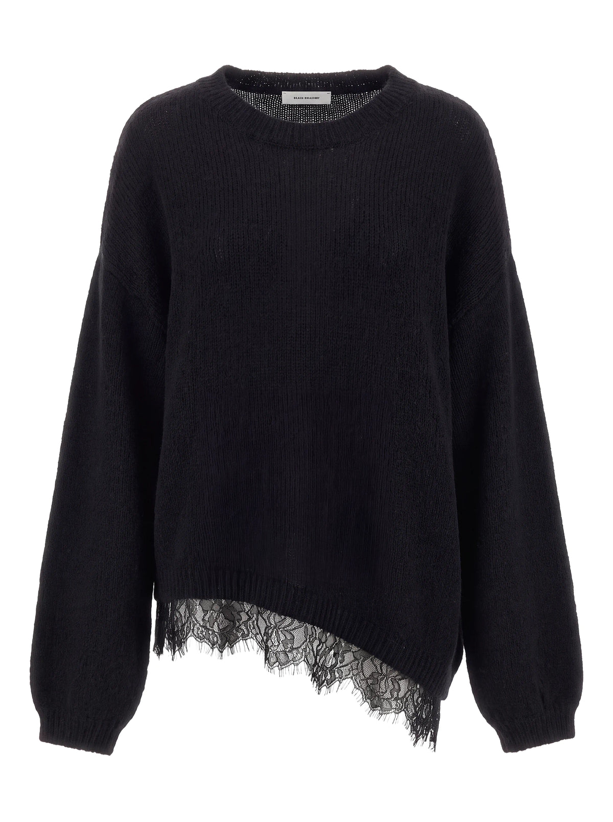 Wollpulli mit Spitze