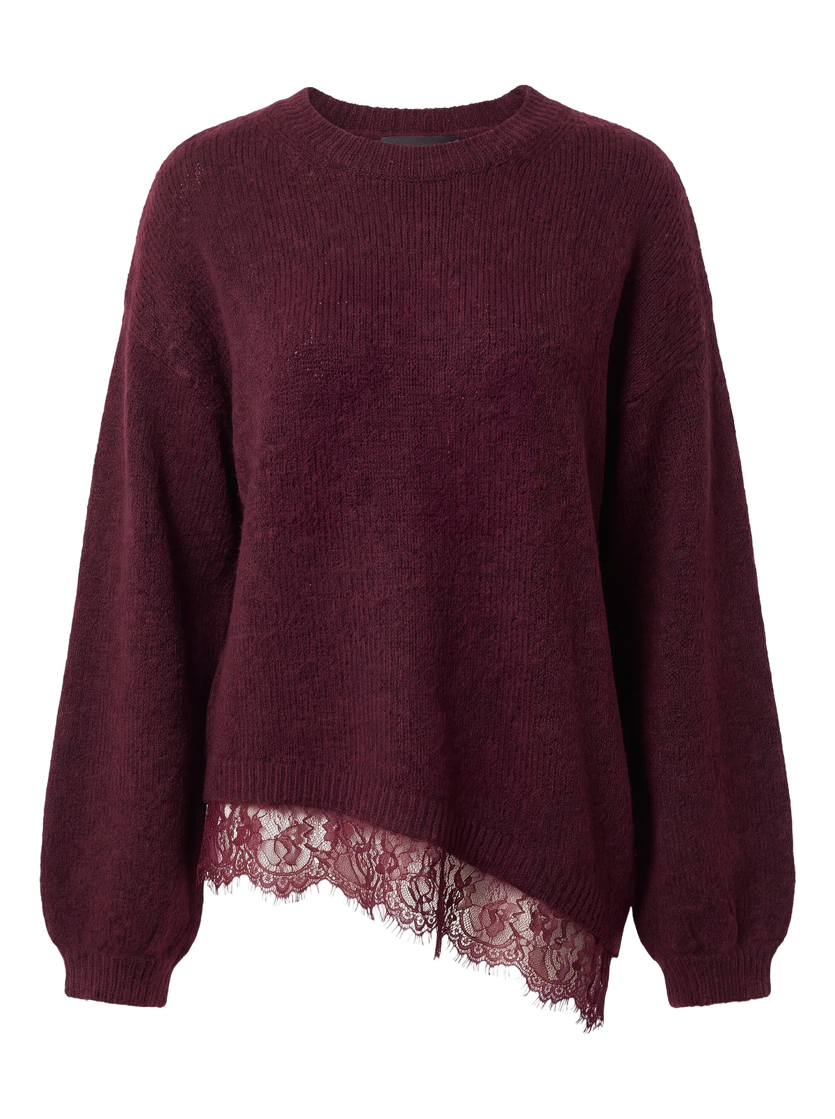 Wollpulli mit Spitze