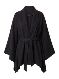 Poncho mit Bindegürtel