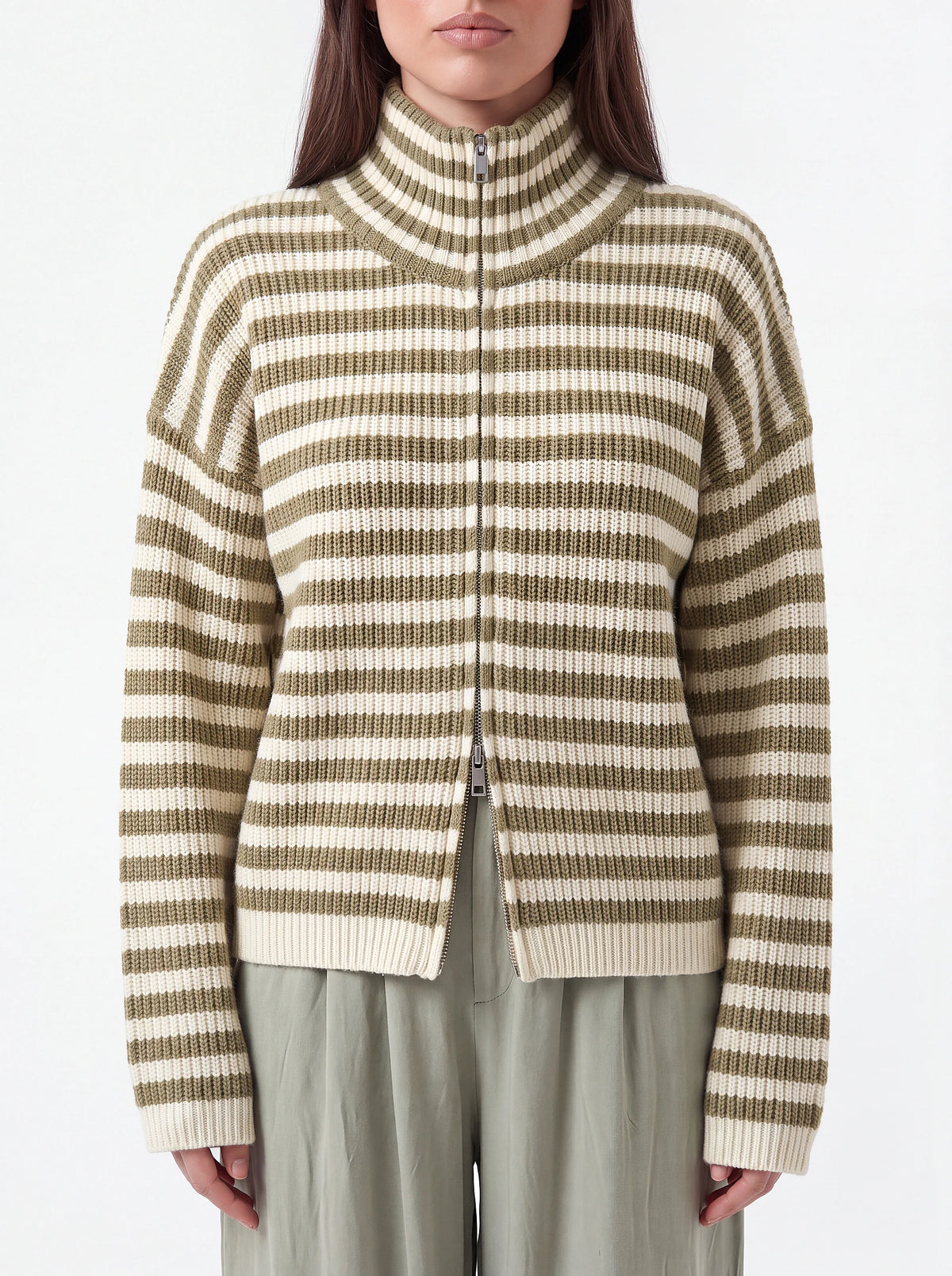 Gestreifter Zipper