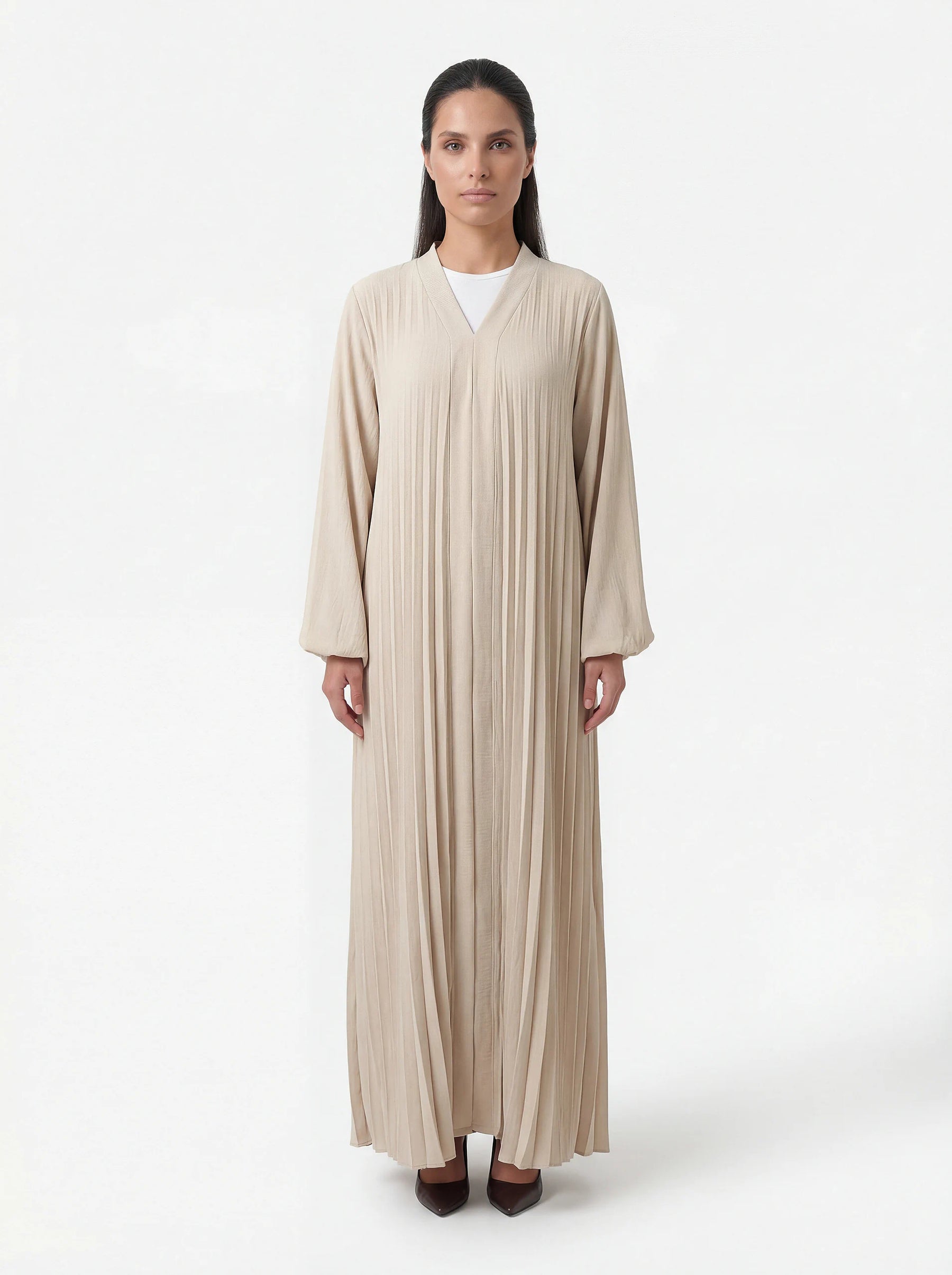 Abaya und Khimar Set Plissee Look