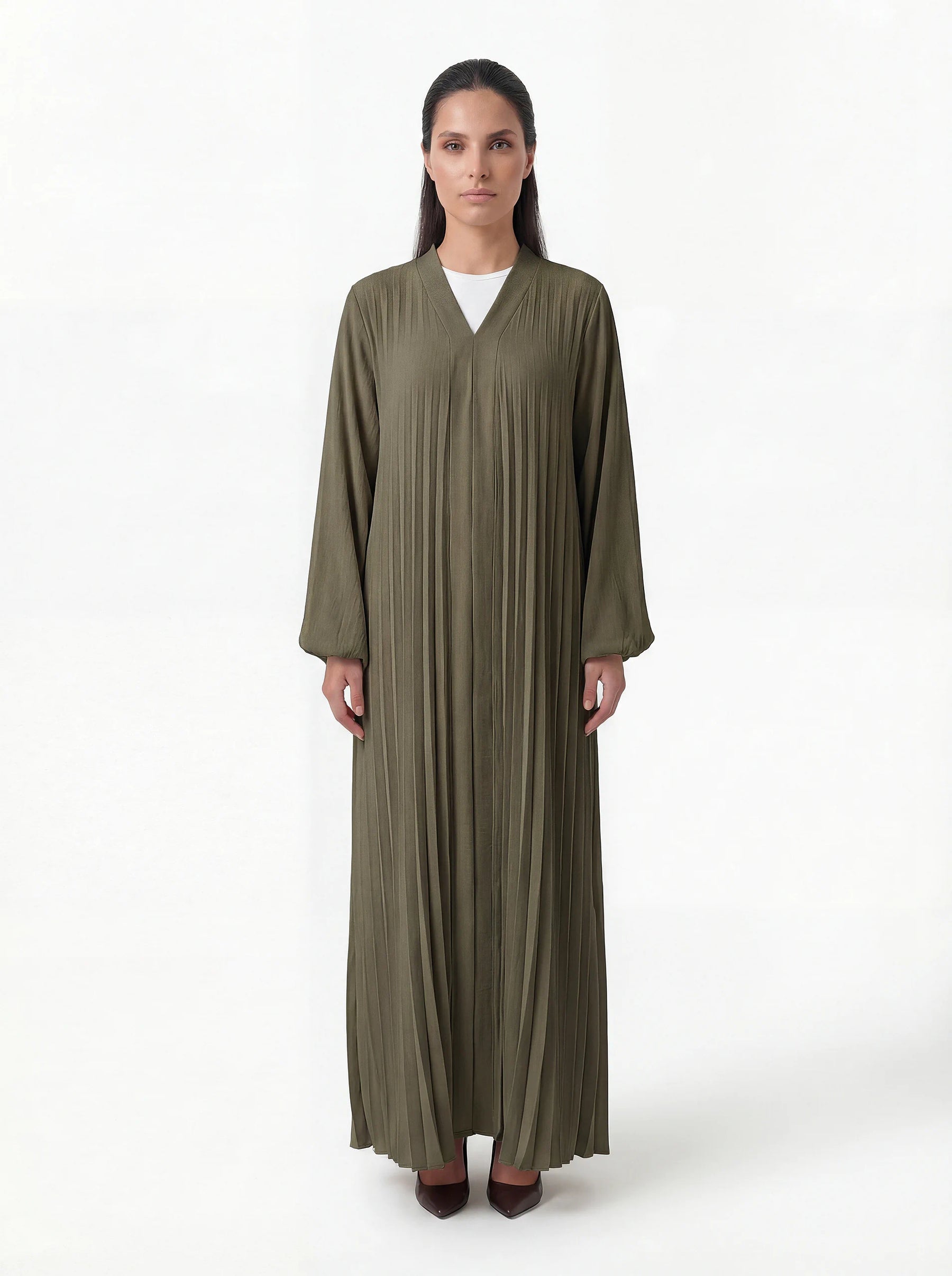 Abaya und Khimar Set Plissee Look